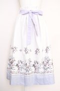 axes femme / ローズブーケ柄ミディスカート  ラベンダー T-25-07-05-009-AX-SK-SA-ZI