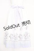 axes femme / ローズブーケ柄ミディスカート  ラベンダー T-25-07-05-009-AX-SK-SA-ZI