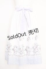 axes femme / ローズブーケ柄ミディスカート  ラベンダー T-25-07-05-009-AX-SK-SA-ZI