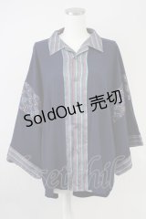 AXES-X / 小紋柄アロハ M ネイビー T-25-07-05-002-LO-BL-SA-ZI