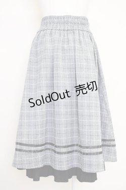 画像2: axes femme / ハイウエストチェック柄スカート  グレーチェック T-25-07-05-012-AX-SK-SA-ZI
