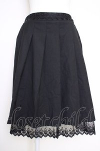 axes femme / プリーツミドルスカート M ブラック T-25-07-05-015-AX-SK-SA-ZI