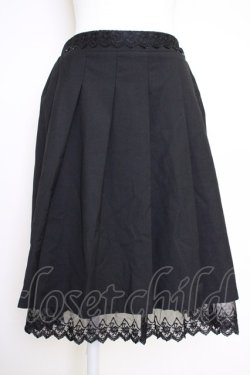画像1: axes femme / プリーツミドルスカート M ブラック T-25-07-05-015-AX-SK-SA-ZT