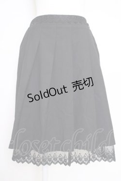 画像1: axes femme / プリーツミドルスカート M ブラック T-25-07-05-015-AX-SK-SA-ZI
