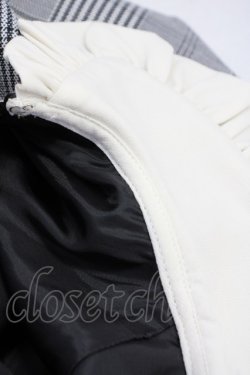 画像7: Ank Rouge / フリル襟チェックワンピース  グレーチェックＸ白 T-25-07-08-019-CA-OP-SA-ZT350