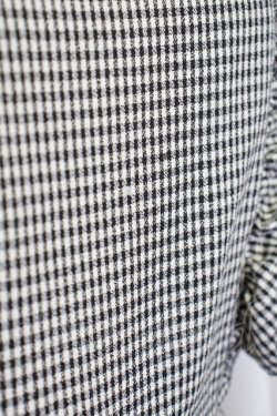 画像3: Ank Rouge / ギンガムチェック&シフォン袖ドッキングワンピース  黒Ｘ白 T-25-07-08-020-CA-OP-SA-ZT350