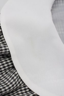 画像7: Ank Rouge / ギンガムチェック&シフォン袖ドッキングワンピース  黒Ｘ白 T-25-07-08-020-CA-OP-SA-ZT350