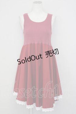 画像1: Favorite / ニット切替ノースリーブワンピース  ボルドー T-25-07-08-022-LO-OP-SA-ZT350