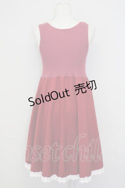 画像2: Favorite / ニット切替ノースリーブワンピース  ボルドー T-25-07-08-022-LO-OP-SA-ZT350