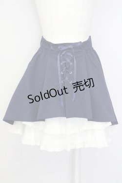画像2: Secret Honey / レースアップフリルスカート  ネイビーＸ白 T-25-07-08-032-CA-SK-SA-ZT