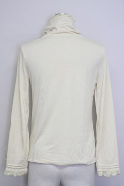 画像2: axes femme / レース切り替えハイネックカットソー  アイボリー T-25-07-08-004-AX-TO-SA-ZT