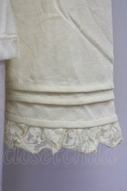 画像3: axes femme / レース切り替えハイネックカットソー  アイボリー T-25-07-08-004-AX-TO-SA-ZT