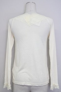 画像2: axes femme / パールレースインナーカットソー M 生成り T-25-07-08-005-AX-TO-SA-ZT
