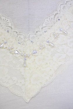 画像4: axes femme / パールレースインナーカットソー M 生成り T-25-07-08-005-AX-TO-SA-ZT429