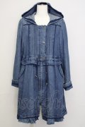 axes femme / フリルモッズコート  青デニム T-25-07-08-013-AX-CO-SA-ZT