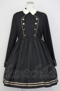 To Alice / ナポレオン風長袖ワンピース  黒Ｘ白 T-25-07-08-015-LO-OP-SA-ZT