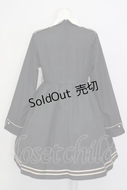 画像2: To Alice / ナポレオン風長袖ワンピース  黒Ｘ白 T-25-07-08-015-LO-OP-SA-ZT414