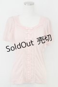 axes femme / レースラッフルタンクトップ  ピンク T-25-07-09-001-AX-TO-SA-ZT