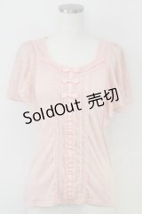 axes femme / レースラッフルタンクトップ  ピンク T-25-07-09-001-AX-TO-SA-ZI