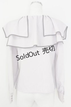 画像2: axes femme / パイピングビッグ襟ブラウス  ピンク T-25-07-09-005-AX-BL-SA-ZI