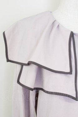 画像3: axes femme / パイピングビッグ襟ブラウス  ピンク T-25-07-09-005-AX-BL-SA-ZT