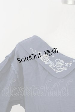 画像3: axes femme / マリン刺繍オフショルブラウス  青 T-25-07-09-006-AX-BL-SA-ZI
