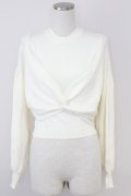 axes femme / レイヤードニットプルオーバー  アイボリー T-25-07-09-011-AX-TO-SA-ZT