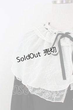 画像3: axes femme / レース重ねケープニットプルオーバー  黒Ｘアイボリー T-25-07-09-015-AX-TO-SA-ZI