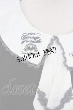 画像3: axes femme / 馬車刺繍ワンピース  黒Ｘ白 T-25-07-09-016-AX-OP-SA-ZT