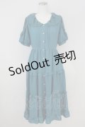 axes femme POETIQUE / リボン付ドーリーロングワンピース  グリーン T-25-07-09-018-AX-OP-SA-ZI