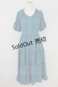 axes femme POETIQUE / リボン付ドーリーロングワンピース  グリーン T-25-07-09-018-AX-OP-SA-ZI