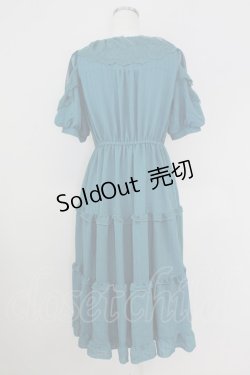 画像2: axes femme POETIQUE / リボン付ドーリーロングワンピース  グリーン T-25-07-09-018-AX-OP-SA-ZI