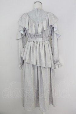 画像2: axes femme POETIQUE / 花柄ロングワンピース  グレーＸピンク T-25-07-09-019-AX-OP-SA-ZT