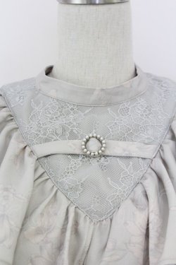 画像4: axes femme POETIQUE / 花柄ロングワンピース  グレーＸピンク T-25-07-09-019-AX-OP-SA-ZT