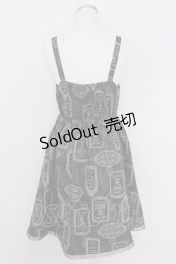 画像2: axes femme / アンティークラベルptワンピース M 黒 T-25-07-09-023-AX-OP-SA-ZI