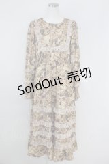 axes femme NOSTALGIE / ヴィンテージフラワー柄ワンピース  ブラウンＸピンク T-25-07-09-024-AX-OP-SA-ZI