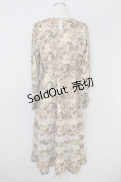画像2: axes femme NOSTALGIE / ヴィンテージフラワー柄ワンピース  ブラウンＸピンク T-25-07-09-024-AX-OP-SA-ZI