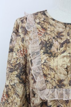 画像4: axes femme NOSTALGIE / ヴィンテージフラワー柄ワンピース  ブラウンＸピンク T-25-07-09-024-AX-OP-SA-ZT