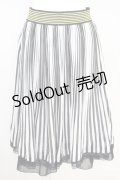 axes femme / ストライププリーツスカート  黒Ｘ白 T-25-07-10-001-AX-SK-SA-ZI