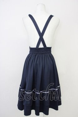 画像2: axes femme / サス付フリルスカート  ネイビー T-25-07-10-020-AX-SK-SA-ZT
