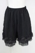 axes femme / フリルペチパンツ M 黒 T-25-07-10-021-AX-PA-SA-ZT