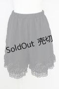 axes femme / フリルペチパンツ M 黒 T-25-07-10-021-AX-PA-SA-ZI