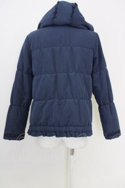 画像2: axes femme / レース×ビジューダウンジャケット  ネイビー T-25-07-10-023-AX-CO-SA-ZT