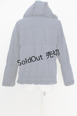 画像2: axes femme / レース×ビジューダウンジャケット  ネイビー T-25-07-10-023-AX-CO-SA-ZI