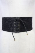 axes femme / G レースアップコルセットベルト  黒 T-25-07-10-025-AX-ZA-SA-ZT