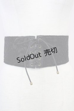 画像1: axes femme / G レースアップコルセットベルト  黒 T-25-07-10-025-AX-ZA-SA-ZI