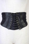 axes femme / レースコルセットベルト  黒 T-25-07-10-026-AX-ZA-SA-ZT