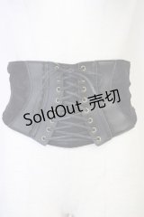 axes femme / レースコルセットベルト  黒 T-25-07-10-026-AX-ZA-SA-ZI