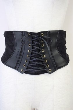 画像1: axes femme / レースコルセットベルト  黒 T-25-07-10-026-AX-ZA-SA-ZT