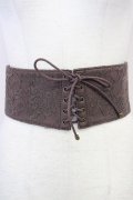 axes femme / レースコルセットベルト  ブラウン T-25-07-10-027-AX-ZA-SA-ZT
